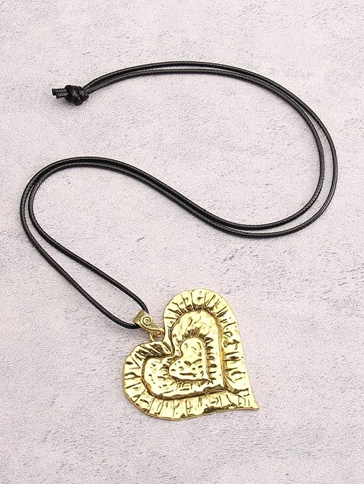 GelConnie Boho Necklaces for Women Vintage Silver Circles Long Pendant Necklace Cowgirl Sweater Necklace Adjustable Leather Choker Necklace for Women