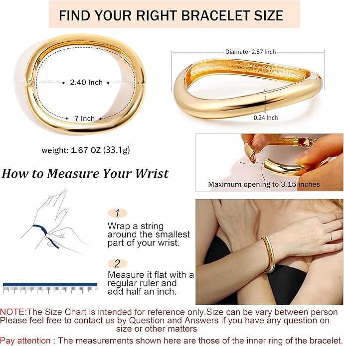 Elegance 11 designs Gold Plated Cuff Bangle Bracelets For Women Set Chunky Trendy Gold Bracelet Minimalist Hinged Arm Cuff Jewelry Gift 2pcs
