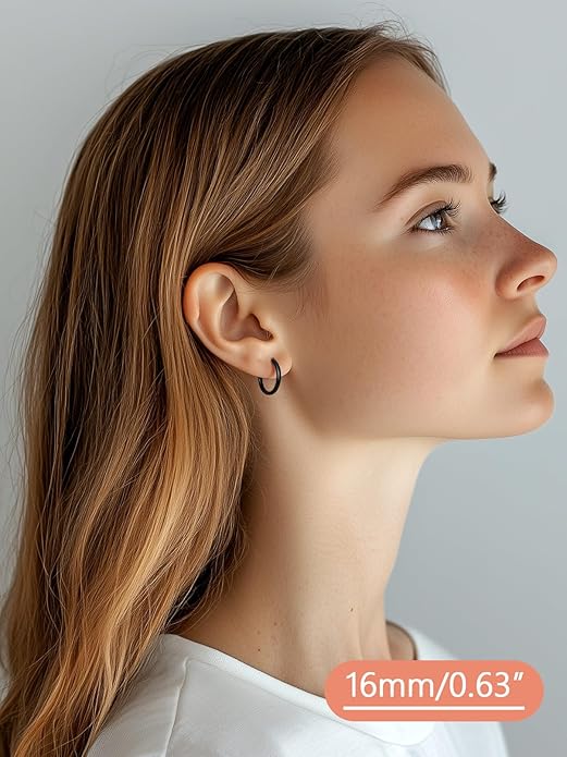 FaithHeart Sterling Silver Hoop Earrings for Women, Hypoallergenic Huggie Hoop Earrings Lightweight Small Cartilage Earrings Hoop Earring Dainty Everyday Earrings 6/8/10/12/14/15/16/18/20mm