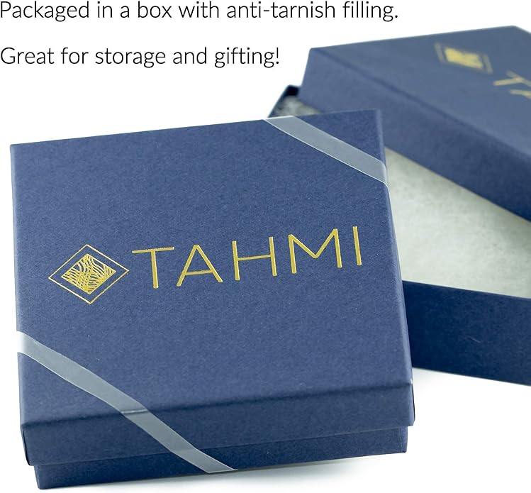 Tahmi Real Sterling Silver 925 Everyday Jewelry Set for Women | Minimalist Necklace & Dangle Earrings | Classic Silver Jewelry Gift For Her, 18"