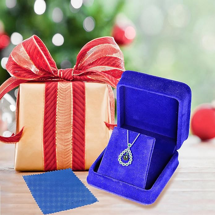 Gifts for Women-Tahitian-Black-Pearl-Necklace- Gift for Wife Wedding Birthday Anniversary - Mom Girlfriend Her on Mothers Day Valentines Day Christmas - 18K Gold Plated Sterling Silver Pearls Pendant With Urquoise