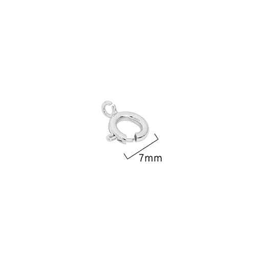 BEADIA Platinum Plated Spring Clasps Non Tarnish 7mm 20pcs for Jewelry Making Findings - color: Spring Clasps Platinum, size: 7mm