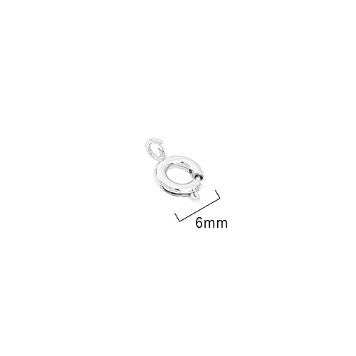 BEADIA Silver Plated Spring Clasps Non Tarnish 6mm 20pcs for Jewelry Making Findings - color: Spring Clasps Silver, size: 6mm