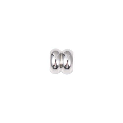BEADIA Stainless Steel Spacer Beads 8x9mm Double Threaded Loose Charm Caps Beads for DIY Jewelry Making 10pcs with 6mm Hole - color: 8x9mm 6mm