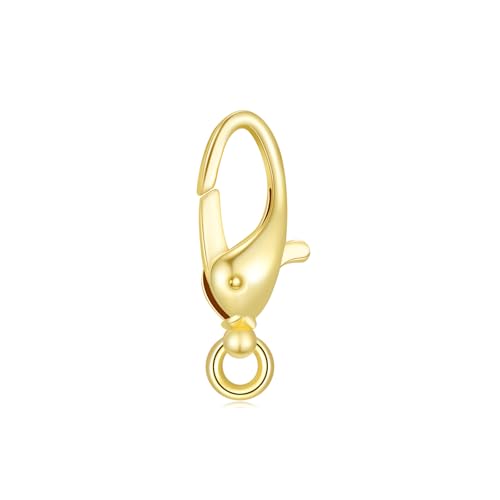 14K Gold Jewelry Clasp Necklace Extender Clasp Bracelet Extension Connector for DIY Necklace Bracelet Anklet Jewelry Making (Style 12) - size: Style 12-Yellow