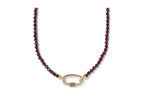 Kendra Scott, Women's, Emery Beaded Strand Necklace - color: Gold Red Garnet