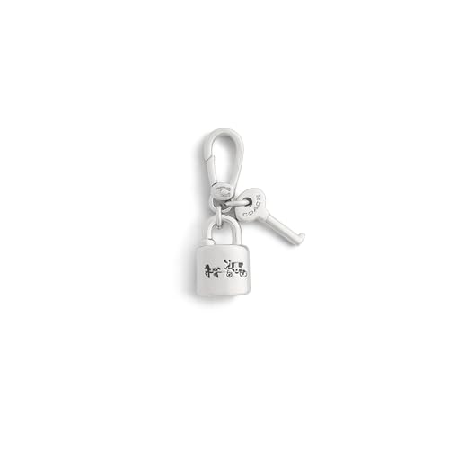 COACH Women's Collectible Signature Jewelry Charm - color: Lock Key Rhodium