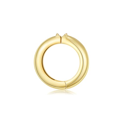 14K Gold Jewelry Clasp Necklace Extender Clasp Bracelet Extension Connector for DIY Necklace Bracelet Anklet Jewelry Making (Style 15) - size: Style 15-Yellow