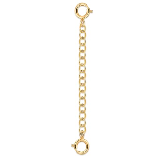 18K Solid Gold Necklace Extender for Women Bracelet Anklet Durable Adjustable Extension Chain Gold Necklace Extenders for Women 2 Inches - color: B
