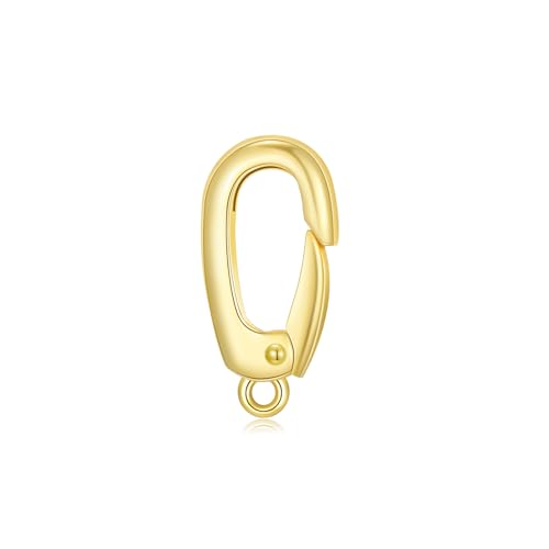 14K Gold Jewelry Clasp Necklace Extender Clasp Bracelet Extension Connector for DIY Necklace Bracelet Anklet Jewelry Making (Style 14) - size: Style 14-Yellow