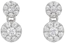 Nilu's Collection American Diamond Stone Studded | Rose Gold/Silver Plated | Anti Tarnish Jewellery Set for Women | Matching Earrings Perfect for Weddings and Special Occasions