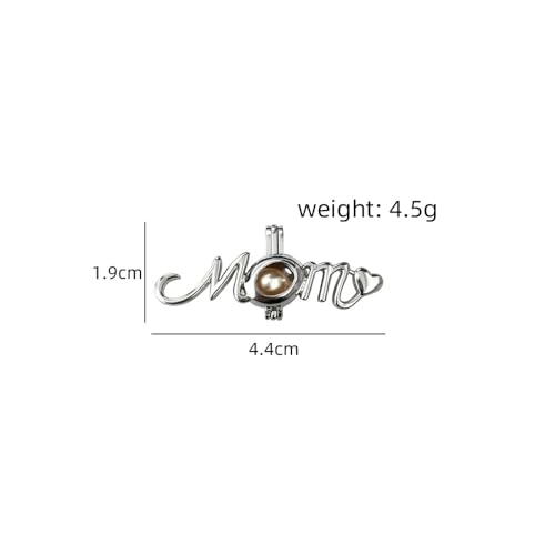 MilkyWay Wish Pearl Necklace Kit, DIY Necklace Making Kit, lotus Necklace Cage Locket Cultured Pearl in Oyster Set, 16.9", Surprise Gift For Wife, Girlfriend,Mother - color: MOM