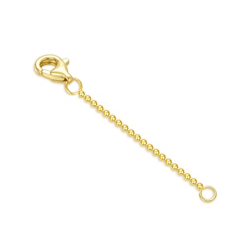 14k Gold Necklace & Bracelet Extender Chain, Adjustable Extension Chain for Necklace & Anklet - color: Style 12-Yellow Gold, size: 1inch