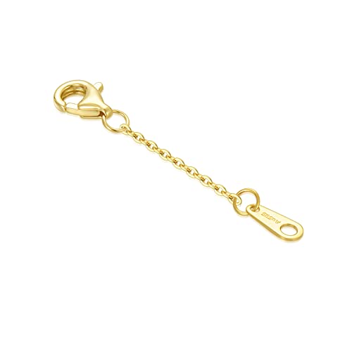 14k Gold Necklace & Bracelet Extender Chain, Adjustable Extension Chain for Necklace & Anklet - color: Style 1-Yellow Gold, size: 2inch