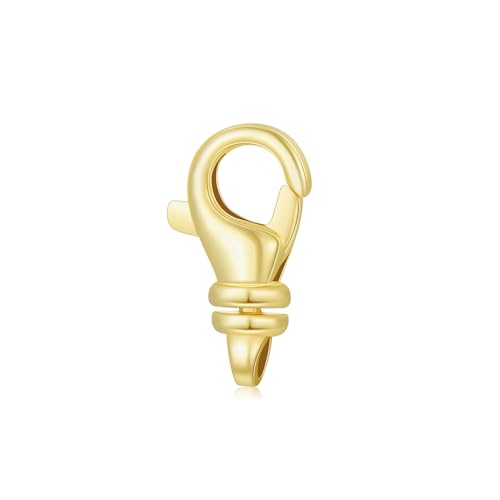 14K Gold Jewelry Clasp Necklace Extender Clasp Bracelet Extension Connector for DIY Necklace Bracelet Anklet Jewelry Making (Style 9) - size: Style 9-Yellow