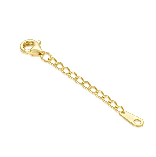 14k Gold Necklace & Bracelet Extender Chain, Adjustable Extension Chain for Necklace & Anklet - color: Style 4-Yellow Gold, size: 1inch