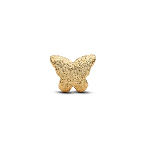 925 Sterling Silver Charms for Bracelets Gold Love and Heart Charms Cherry Blossom Dangle Beads Jewelry for Women - color: Gold Butterfly