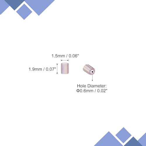 uxcell 1400Pcs Glass Bugle Beads, 1.9x1.5mm Tube Mini Loose Glass Seed Spacer Bead for DIY Earrings Necklaces Bracelets Jewelry Making (Purple) - color: Purple, size: 1.9x1.5mm