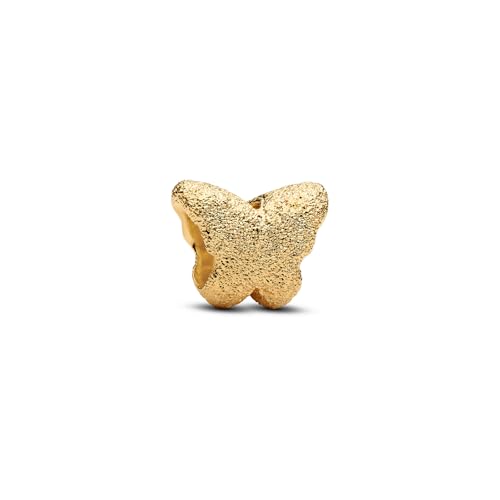 925 Sterling Silver Charms for Bracelets Gold Love and Heart Charms Cherry Blossom Dangle Beads Jewelry for Women - color: Gold Butterfly