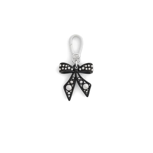 COACH Women's Collectible Signature Jewelry Charm - color: Pearl Bow Black/Rhodium