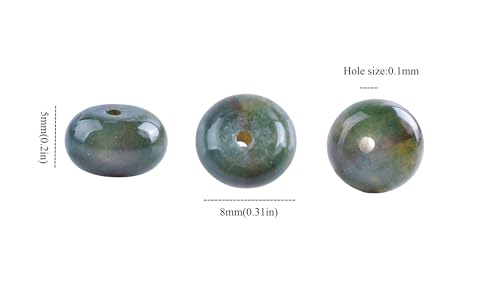 Rondelle Beads Natural Stone Beads for Jewelry Making 5x8mm 1 Strand 15.5inch Lentil Spacer Beads Rondelle Gemstone Beads Semi-Precious Stone Beads for Bracelet Necklace Crafts Imperial Jasper Beads - color: Imperial Jasper Beads