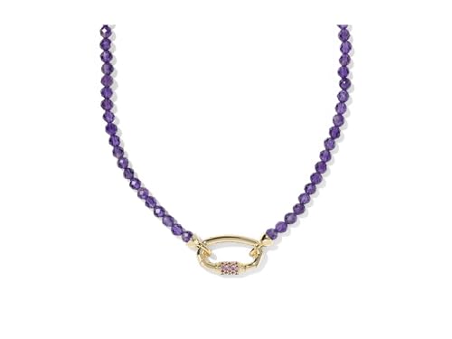 Kendra Scott, Women's, Emery Beaded Strand Necklace - color: Gold Drk Purple Amethyst