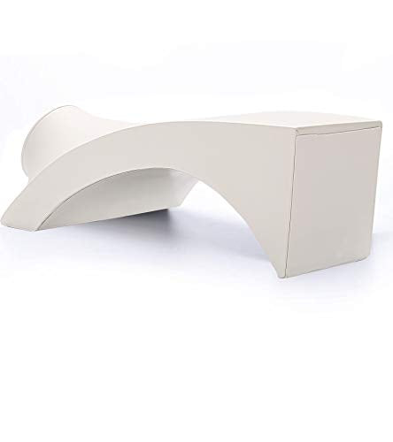Polmart H3 Necklace Display Bust (White Leatherette, 11 ⅞”H) - color: White Leatherette, size: 11⅞"H