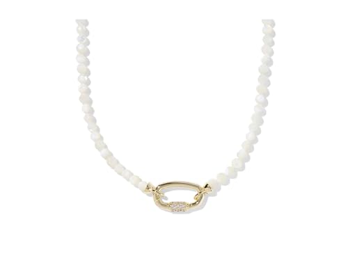 Kendra Scott, Women's, Emery Beaded Strand Necklace - color: Gold Ivory Mop