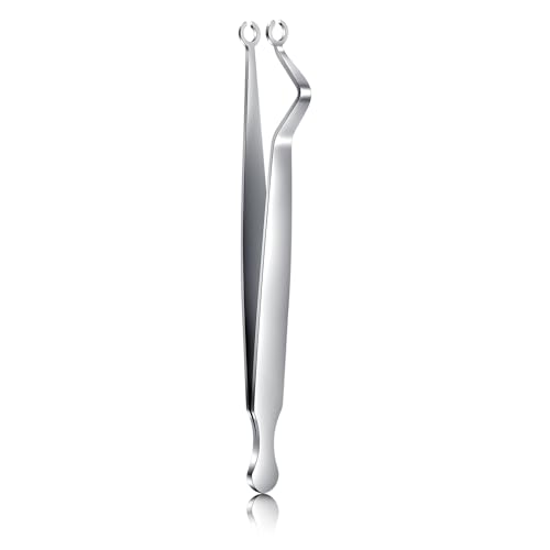 QWALIT Piercing Taper Threadless Insertion Tool - Titanium Labret Pin 16g, 18g, 20g - color: Silver