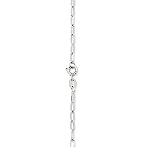 Amazon Essentials 14K Gold Plated Paperclip Chain Necklace - color: Silver, size: 18"