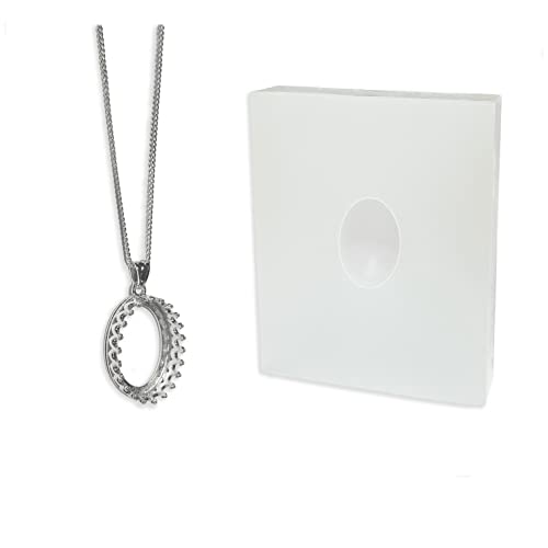 Milky Treasures Crown Necklace DIY Breastmilk Jewelry Making Kit | 18mm 925 Sterling Silver Pendant | Breastfeeding Keepsake | New Mom Gifts | Baby Shower Registry | Lactation [Only Necklace + Mold] - color: Only Necklace + Mold