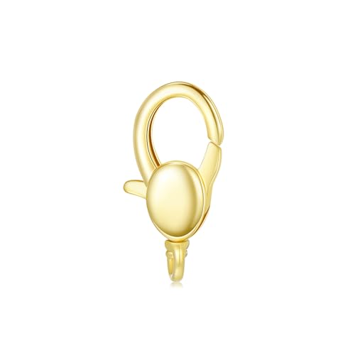 14K Gold Jewelry Clasp Necklace Extender Clasp Bracelet Extension Connector for DIY Necklace Bracelet Anklet Jewelry Making (Style 10) - size: Style 10-Yellow