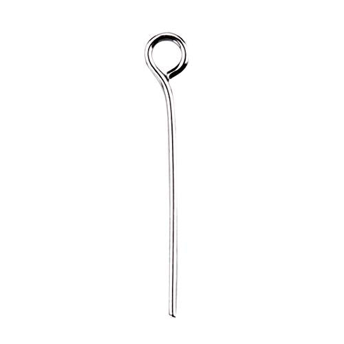 BEADIA Open Eye Pins Platinum Head Pins for DIY Jewelry Making 20mm 500pcs - color: Platinum, size: 20mm