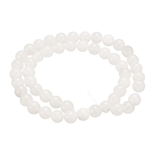 HARFINGTON 50pcs Natural Stone Beads 6mm Clear Quartz Round Gemstone Stone Loose Beading Real Genuine Smooth Balls Bead for Jewelry Making Bracelets Necklace Earrings DIY - color: Clear Quartz, size: 6mm