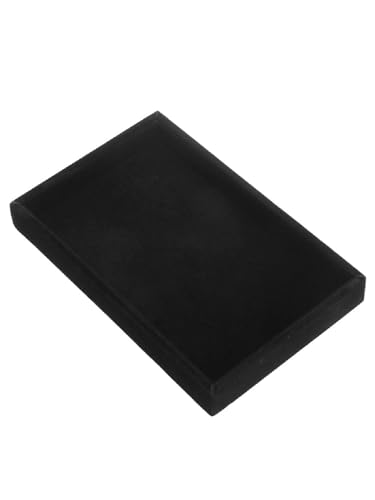 Velvet Jewelry Tray, Stackable Design, Drawer Insert, Multi-Compartment Storage, for Necklace Bracelet Ring Watch Organizing (Black) - color: Black