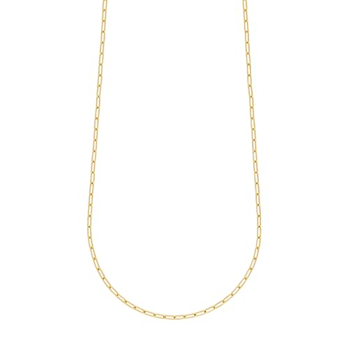 Destin Jewelry Paperclip Chain Necklace for Women, Waterproof 18K Gold Plated Stainless Steel, Hypoallergenic, Adjustable Layering Chain, Tarnish-Resistant, 2.5–6.5mm - color: 18K Yellow Gold Plated Stainless Steel, size: 24"+ 2", style: 2.5 MM