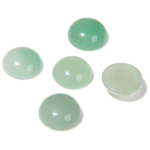 20pcs 4mm Natural Stone No Hole Green Aventurine Semicircle Smooth Cabochons Beads Healing Chakra Crystal Stone Bead for Jewelry Making Rings Earrings Necklace Bracelet DIY Crafts - color: Green Aventurine, size: 4mm