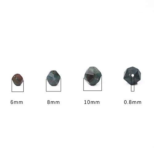 BEADIA Faceted Natural Indian Agate Stone Round Beads 8mm 36cm/Strand for Jewelry Making - color: Indian Agate, size: 8mm