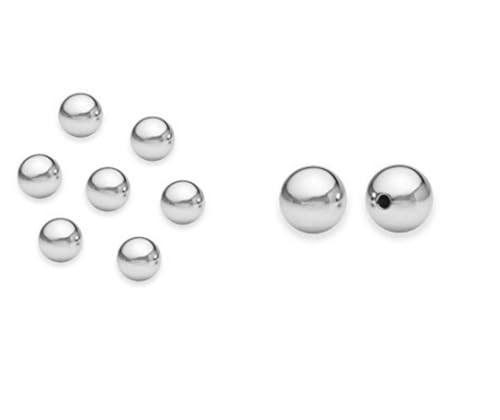 100pcs Adabele Authentic 925 Sterling Silver Hypoallergenic Seamless 3mm (0.12 Inch) Small Tiny Round Loose Beads Spacer for DIY Craft Jewelry Making SS142 - color: Sterling silver, size: 3mm (0.12") - 100pcs