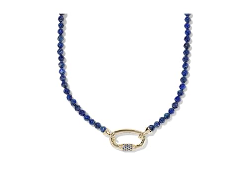 Kendra Scott, Women's, Emery Beaded Strand Necklace - color: Gold Blue Lapis