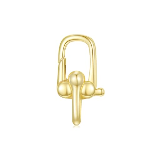 14K Gold Jewelry Clasp Necklace Extender Clasp Bracelet Extension Connector for DIY Necklace Bracelet Anklet Jewelry Making (Style 1) - size: Style 1-Yellow