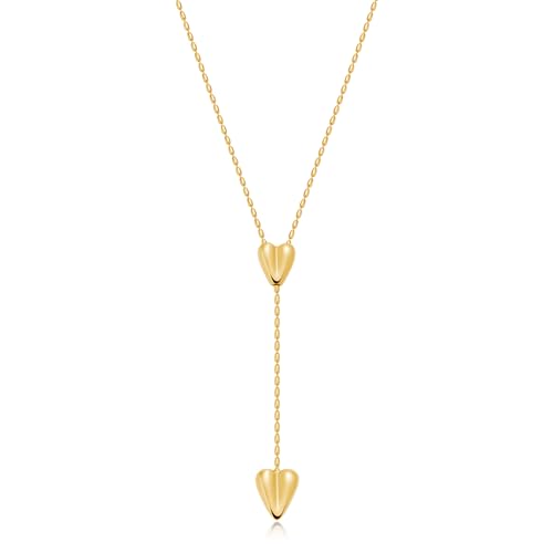 Gold Silver Necklace for Women Y Chain Adjustable Gold Long Necklaces Fashion Dainty Jewelry - color: gold H