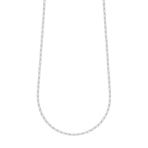 Destin Jewelry Paperclip Chain Necklace for Women, Waterproof 18K Gold Plated Stainless Steel, Hypoallergenic, Adjustable Layering Chain, Tarnish-Resistant, 2.5–6.5mm - color: Stainless Steel, size: 24"+ 2", style: 2.5 MM