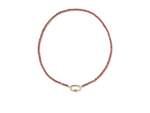 Kendra Scott, Women's, Emery Beaded Strand Necklace - color: Gold Orange Goldstone