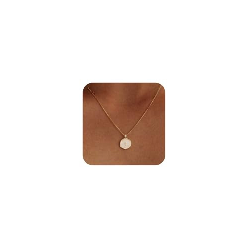 Mothers Day Gifts for Mom Cross Necklace for Women Dainty 14K Gold Plated Cross Coin Necklace Simple Round Disc Pendant Minimalist Cute Charm Everyday Religious Jewelry Gifts - style: box chain