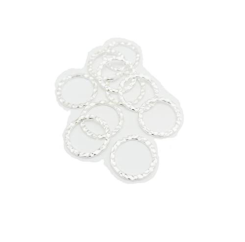 FS Brand Hammered Linking Ring-10Pcs. (Silver) - color: Silver