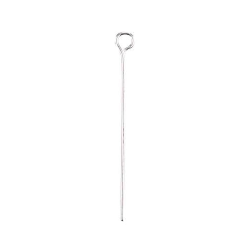 BEADIA Open Eye Pins Silver Head Pins for DIY Jewelry Making 30mm 300pcs - color: Silver, size: 30mm