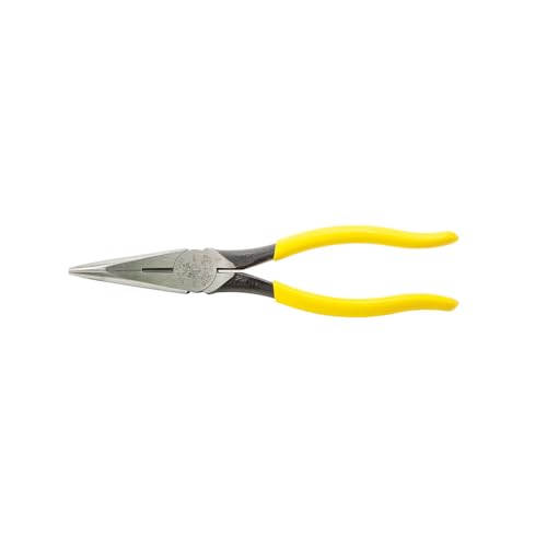 Klein Tools D203-8 Needle Nose Pliers, Long Nose Side Cutters, Alligator Pliers with Extended Handles, 8-Inch - style: Side Cutting