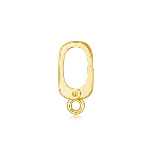 14K Gold Jewelry Clasp Necklace Extender Clasp Bracelet Extension Connector for DIY Necklace Bracelet Anklet Jewelry Making (Style 13) - size: Style 13-Yellow