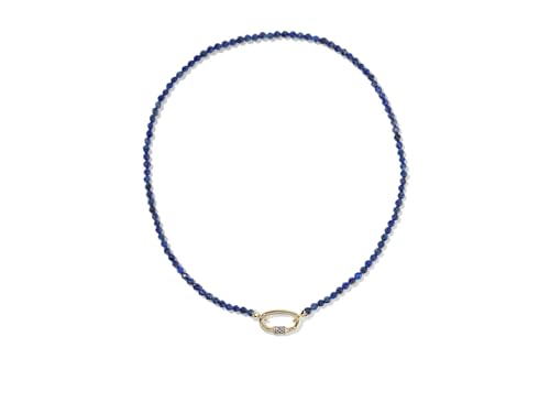 Kendra Scott, Women's, Emery Beaded Strand Necklace - color: Gold Blue Lapis